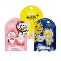아우라 카카오프렌즈 차량용 방향제/ 통풍구 클립형/ 라이언 어피치, 04. 플라워바이플로라향 리필