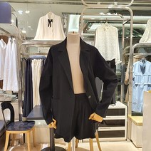 앙탈 BK린넨반바지자켓세트(3309 4098BK)