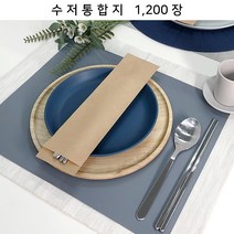 _수저통합지 FK73-M12_ 위생식품지 종이숟가락포장지, 1200개, 1개