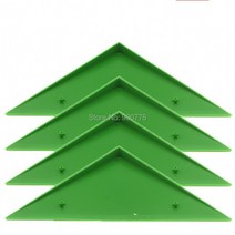 Foosball 테이블 삼각형 시트-4PCS 보드 게임 성인 표준 230*325mm 화이트그린 (옵션), 02 green
