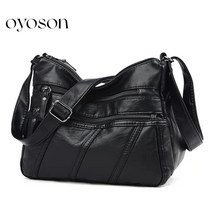 oyoson 가방 여성용 부드러운 가죽 가방 숄더 백 가을 겨울 새 중년 어머니 가방PU 대용량 메신저 백