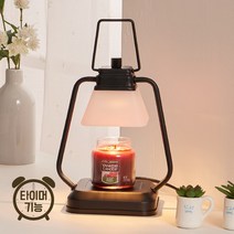 양키캔들 국내제작 타이머 빛조절 스퀘어 미니 캔들워머세트 (다크), 타이머 스퀘어(다크)+EV(이브닝스타)