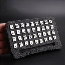 가죽 각인 스탬프 불도장 알파벳 문자 번호 가죽 스탬핑 도구 세트 3mm/6mm 스틸 펀치 금속 펀칭 DIY 공예, 02 6.5mm