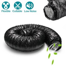 치킨집덕트 강제환기키트 벤츄레이터 배기휀 강제환기 가스배출기 벽부형 환풍기 전동댐퍼 공업용환풍기 휀 1.2m 저소음 알루미늄 섬유 유리 덕트 호스 소음기 인라인 덕트 팬 배기 배출, 150mm6인치 1.2m