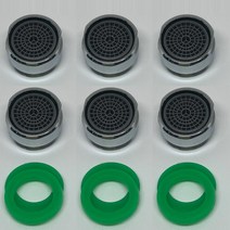 6pcs 24mm 작은 나사 플라스틱 통풍기 수도꼭지 버블 러 분무기 물 절약 필터 수도꼭지 노즐 주방 용 광택 필터, 한개옵션0