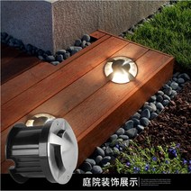 9W IP68 LED 지 하 빛 3X3W 플로어 램프 야외 지상 정원 광장 경로 묻혀 마당 풍경 AC85-265V DC12V, 04 1 Hole - DC12V, 06 Warm White