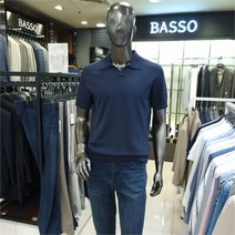 바쏘 22년 반팔 카라니트 네이비