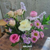 꽃테이블장식 화병꽃꽂이 L풍성한사이즈 1회체험꽃 생화정기배송 꽃구독, 1회 꽃체험