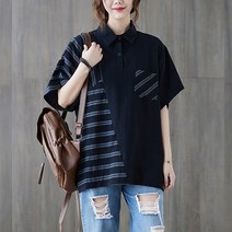 여름 셔츠 블라우스 이븐카라BL