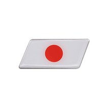 차량스티커 3D 알루미늄 독일 네덜란드 그리스 스웨덴 스위스 멕시코 미국 국기 배지 자동차 바디 테일 트렁크 장식 스티커 액세서리, [13] Japan, 1개