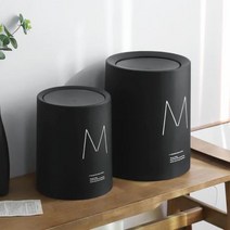 심플한 인테리어 휴지통 8L 12L 사각 원형스윙, 모로니M 이중휴지통 원형스윙 화이트 8L