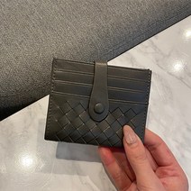 2color 격자 양가죽 여성 카드지갑