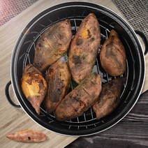 군고구마솥 옥수수 요술냄비 직화 군밤 구이 팬 원형, 26CM 에나멜커버 (2인용)