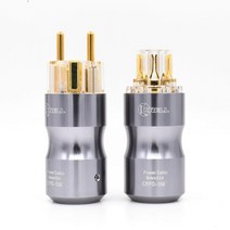 pair Preffair Hifi 오디오 24K 금도금 투명 EU Schuko 전원 플러그 HIFI 공급 장치 소켓, 02 EU  female