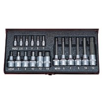 스마토 육각비트소켓세트 6각비트소켓 복스 핸드소켓 6각 3/8인치 1/2인치 1/4인치, 4.(1/4인치1/2인치)18pcs