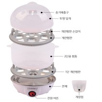 리빙센스 리빙센스 맥반석 미니 구운 훈제 계란 달걀 에그 전기 찜기 삶는 굽는 기계, 달걀찜기