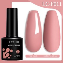 네일아트 LILYCUTE 7ml 베이스 젤 매니큐어 밝은 색상 반영구 흡수 UV LED 강화 네일 아트 닦을 필요 없는 탑 코트, 40 LC-F011