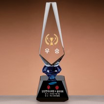 SC19102-1 크리스탈 트로피 소 중 대 감사패 공로패