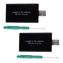 인클로저가 있는 USB 3.0 외부 변환기 어댑터 카드에 2x 5cm MSATA SSD, 81x39.5x10mm, 블랙, 알루미늄 합금