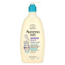 Aveeno (아비노) Aveeno 키즈 귀리 추출물 함유 페이스 & 바디 워시 532ml(18fl oz), 5개