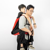 노인 장애인 환자 안전 계단띠 보조 업는 띠 배낭, 03.베이지색 통기성 순면 찢김 방지 노화 방