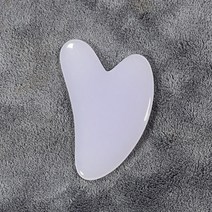 괄사 마사지기 승모근 미용 세라믹 마사지 지압 속살 바디 림프 하트 얼굴, White