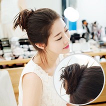 빨간머리 곱창 여우별 여성 부분가발 똥머리 붙임가발, 1개, 곱창가발_여우별_레드라이트브라운_16cm(대)
