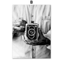 사진출력기 미니포토프린터 핸드폰사진인화기 파리 거리 소녀 라인 블랙 화이트 사진 따옴표 벽 아트 캔버, 02 B_01 13X18 cm Unframed