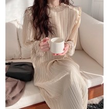 여성 플리츠 명품 롱 원피스 추자현 손예진 패션 스타일
