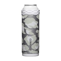 Corkcicle 슬림 캔 쿨러 스테인리스 스틸 미켈롭 울트라에 적합 화이트 클로 트루 앤 레드불 글로스 터쿼이즈 355ml(12온스) 캔 보관, Snow Leopard