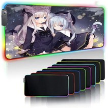 rgb 장패드 MRGLZY 마우스 패드 컴퓨터 테이블 게임 백라이트 애니메이션 데스크 매트, 06 350X900MM_01 Thickness 3MM