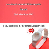 닌텐도 스위치 호환 액세서리 새로운 게임 블루투스 자동 알림 팔찌 Powermon Go Plus 스마트 인터랙 피규어 완구 USB 충전 포함, 18 Black no pic 2pcs