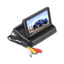 7인치모니터 4.3 인치 Tft Lcd 화면 차량 자동차 모니터 후방 주차 2 채널 비디오 입력 후면보기 Ca A6j7, 01 black
