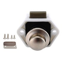 캠핑카 부품 자재 1 pc 직경 20mm 푸시 잠금 rv 카라반 보트 서랍 래치 버튼, 하얀