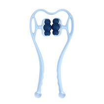 6 륜 수동 제어 목 자기 마사지 도구 듀얼 트리거 포인트 롤러 자궁 경부 척추 어깨 압력 완화, [03] Type B-Blue