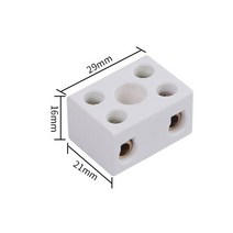 터미널 1 In Out 250V 2 위치 5 홀 세라믹 배선 단자 블록 행 10A-150A 전기 구리 나사 와이어 커넥터, [05] 2 In 2 Out 15A, 한개옵션1
