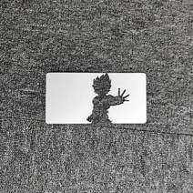 손오공 토 사이어인 애니메이션 반사 장식 앞 유리 범퍼 트렁크 오토바이 헬멧, White Reflective+19x9.5cm