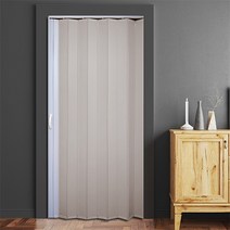 EKMALL 홀딩도어 자바라 편개 싱글 연그레이 가로사이즈 74cm x 세로사이즈