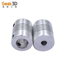 초정밀 1Pcs 5/6/8/10mm 알루미늄 CNC 모터 턱 샤프트 커플러 스테퍼 모토 플렉시블 커플링 3D 프린터 부품, 02 5x8mm