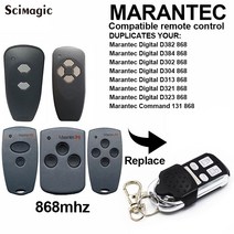 Marantec-868mhz 차고 문 명령 복사기 Marantec 디지털 D302 382 원격 게이트 제어, 한개옵션0