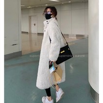 잠바 두꺼운 겨울 무스탕 롱코트 여성롱코트 퍼코트 누빔 기모 후리스 시슬리