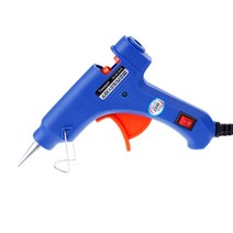 20w 핫멜트 글루 건 7mm 접착제 스틱 diy 글루 건 미니 산업용 총 열 온도 열 전기 수리 도구, 파란색 글루건, L, 1개
