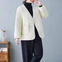 빅사이즈 패딩 원피스 루즈 쇼트 다운 코튼 코트 자켓 누비 자켓 여성용 대형 경량 파카 가을 겨울