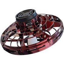 버건디몰 Flynova오리지널 미니 UFO 부메랑 플라잉 스피너 볼 LED 라이트 드론 매직 피젯 장난감, 04 Red