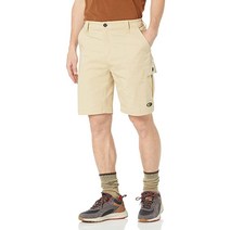 Mossy Oak 남성 베이직 카고 스트레치 하이킹 반바지 페일 카키 S, Small, Pale Khaki