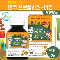 엘리트 키즈 면역 프로폴리스 아연 캡슐 항산화 플라보노이드 비프로폴리스 추출물 로얄젤리 분말 비타민C 함유 어린이 성장기 아이들 주니어 초등학생 청소년 영양제 건강 기능식품, 2통, 키즈 면역 프로폴리스 90C