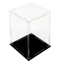 28cm bearbrick 400 동상 그림 보관 케이스 디스플레이 케이스 diy bearbrick display box dust cover acrylic model box, 블랙 베이스, 4개 30x10x15cm