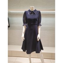 [린 LYNN] (L523) 쉬폰 배색 플레어 원피스 (LGOPMG9509NA)
