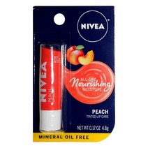 Nivea 1 스틱 올데이 영양 모이스처 틴트 립 케어 - 피치 시어 버터 & 호호바 미네랄 오일 프리 807103, Peach, 0.17 Ounce (Pack of 1)
