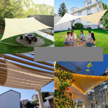 선술집 옥상 카페 데코 그늘막 타프 캐노피 차양 천막, 에지그로멧고리형  카키 4m x 4m